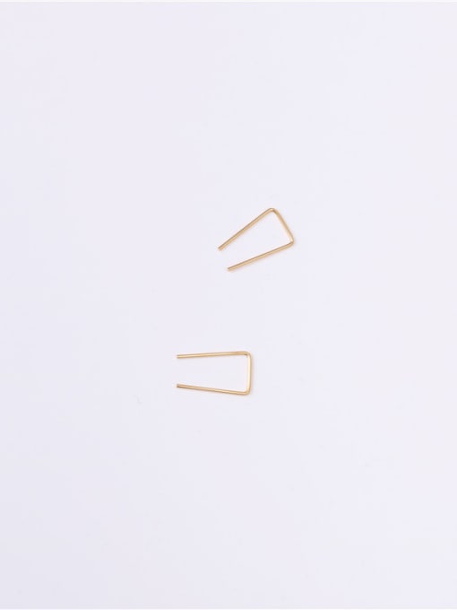 GROSE Titanium With Gold Plated Simplistic Geometric Clip On Earrings 2