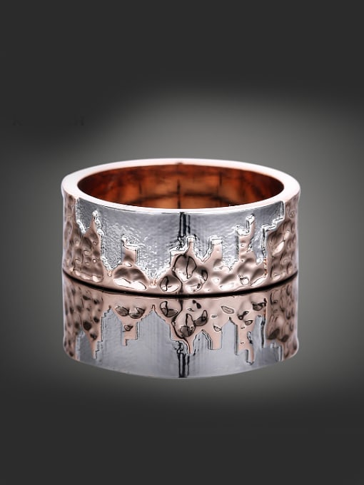Wei Jia Creative Landmark Building Double Color Plated Copper Ring 0