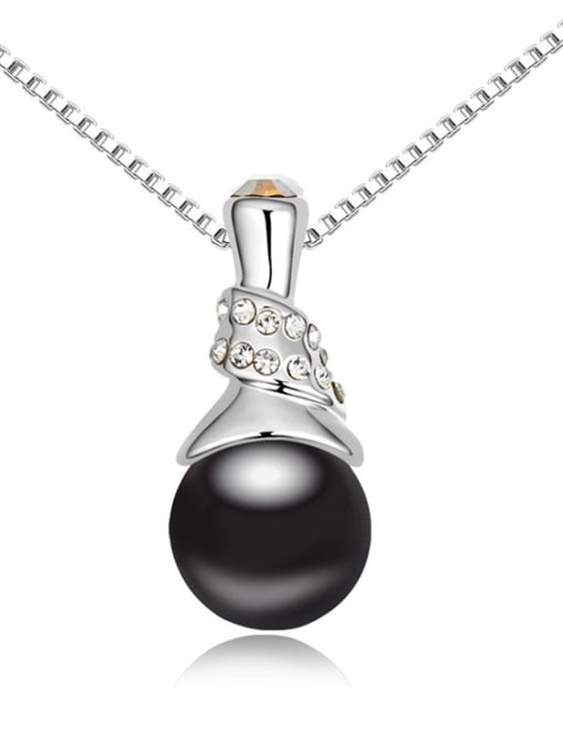 Black Chanz using austrian elements in Austria pearl necklace Venus love clavicle Pendant Chain