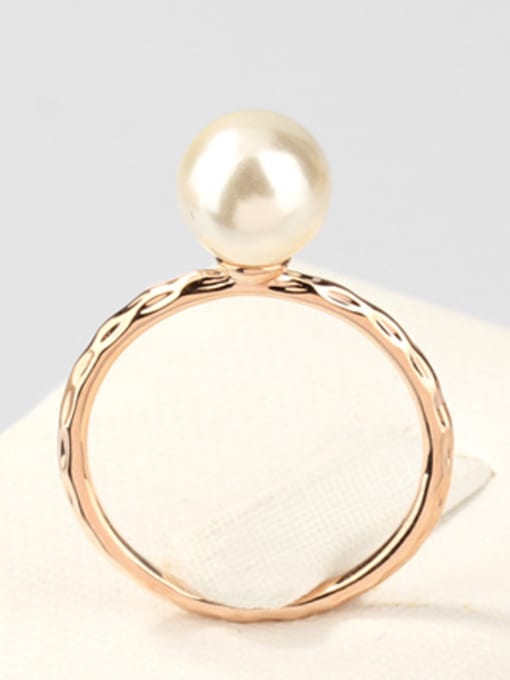 ZK Imitation Pearl Simple Style Fashion Ring 2