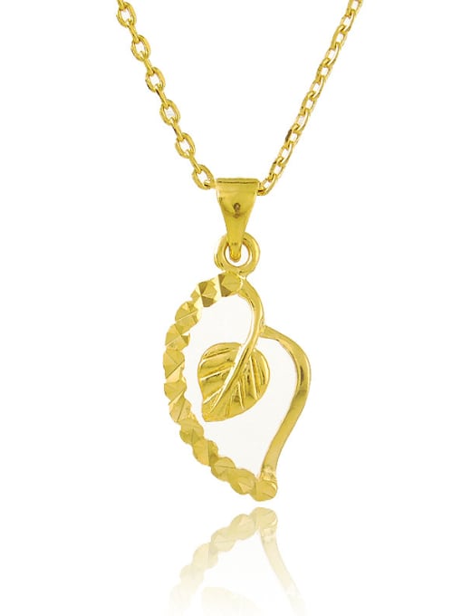 Yi Heng Da Fashion 24K Gold Plated Heart Shaped Copper Necklace 0