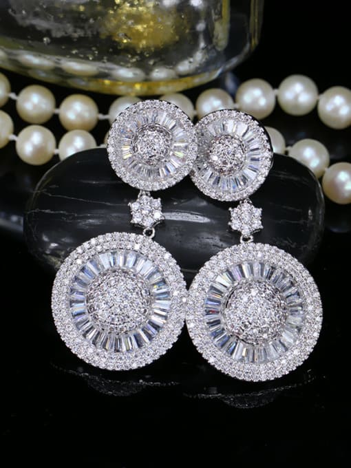 L.WIN Micro Pave Zircons Wedding Cluster earring 1