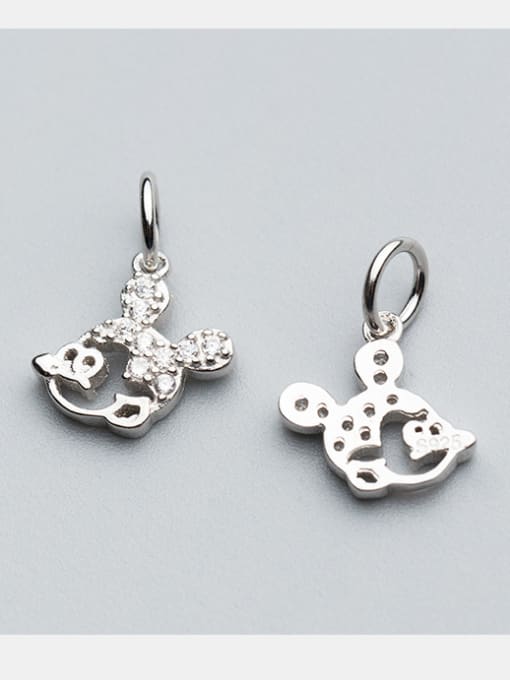FAN 925 Sterling Silver With 18k Gold Plated Cute Mickey Charms 1