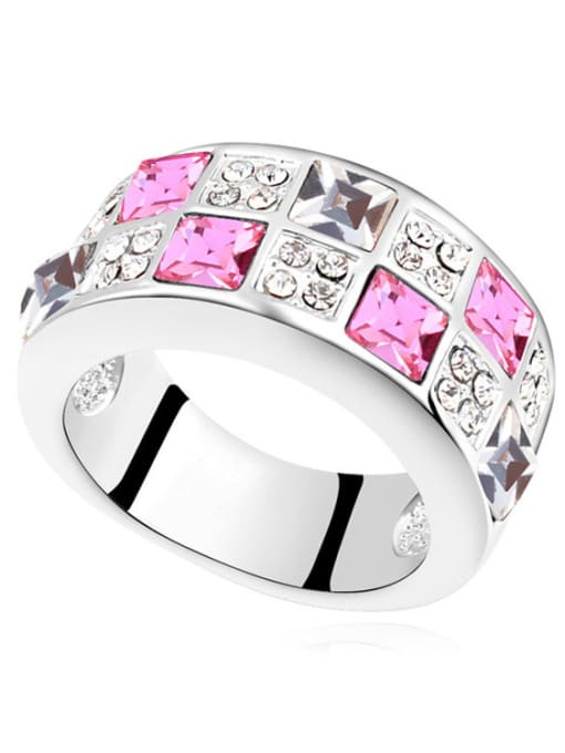 pink Fashion austrian Crystals Alloy Ring