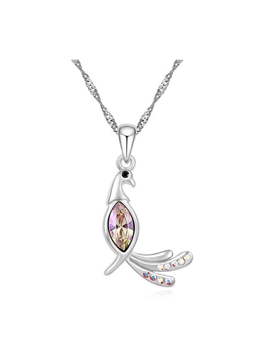 QIANZI Simple Marquise austrian Crystal Phoenix Pendant Alloy Necklace 0
