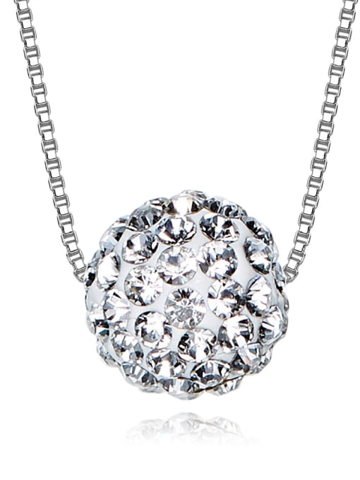 Silvery S925 Silver Crystal Necklace