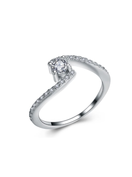 kwan Fashion Arrow and Heart Zircon Wedding Ring 0