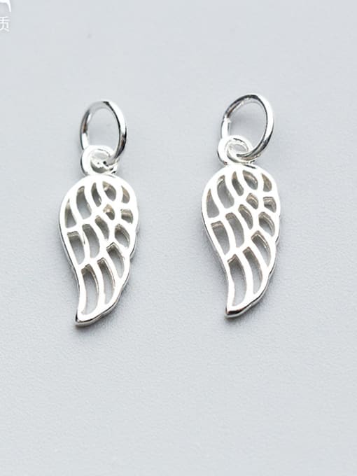 FAN 925 Sterling Silver With Silver Plated Fashion Leaf Charms 0