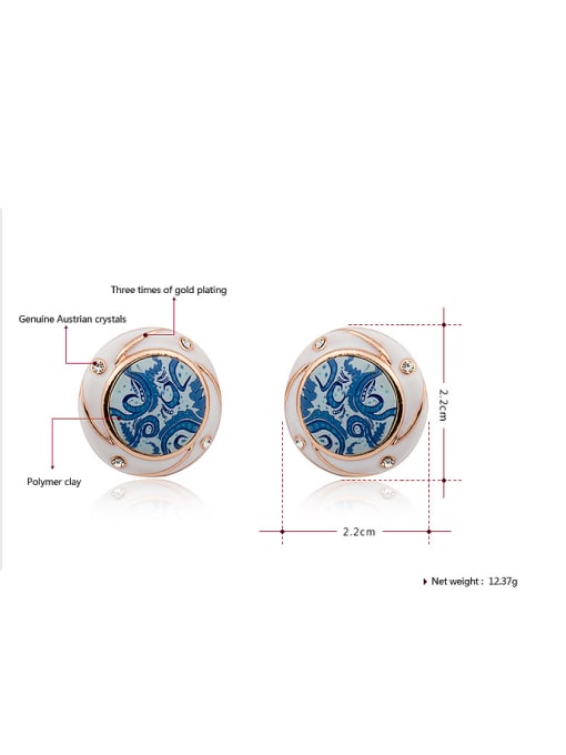 Ronaldo High-quality Round Shaped Polymer Clay Two Pieces Jewelry Set 2