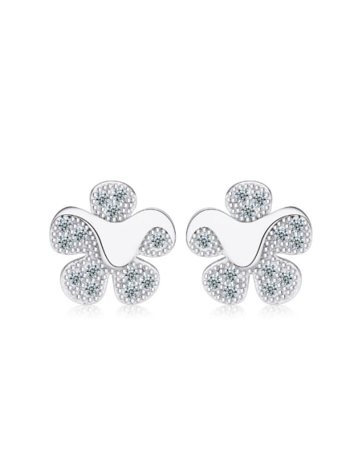 kwan Flower Shaped Wedding Accessories Fashion Stud Earrings 0