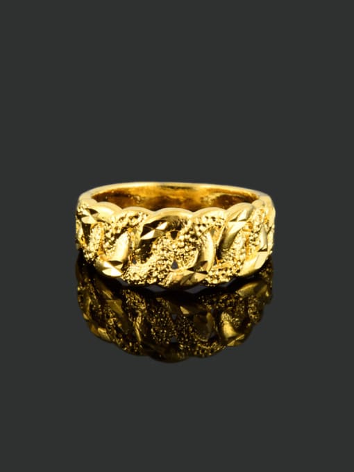 Yi Heng Da Women Frosted 24K Gold Plated Copper Ring 1