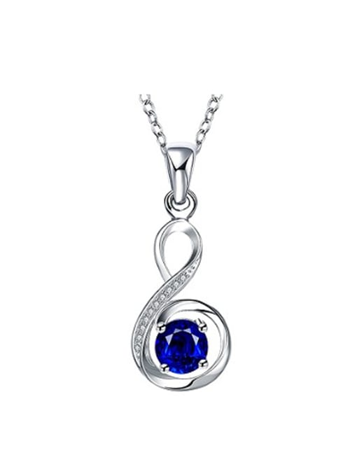 Blue Fashion Zircon Rhinestones Women Necklace