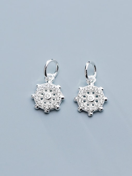 FAN 925 Sterling Silver With Cubic Zirconia  Personality Irregular Charms 3
