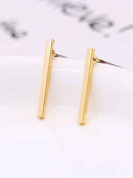 Lang Tony Creative 16K Gold Plated Geometric Stud Earrings 2