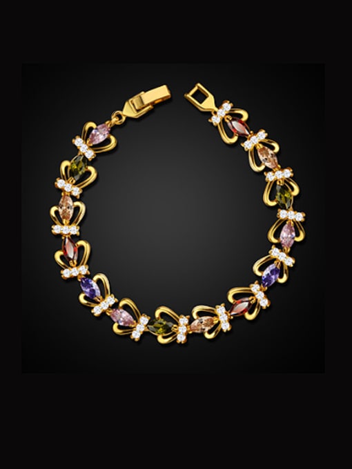 multicolor Fashion Crown Zircon Bracelet