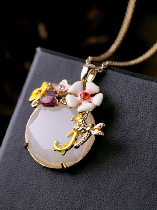 KM Beautiful Enamel Alloy Necklace 3