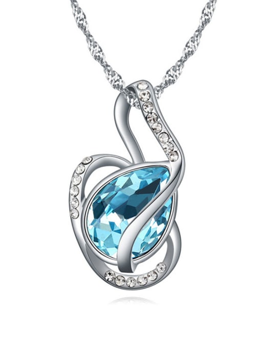 light blue Austria was using austrian Elements Crystal Necklace love harbor creative lady Necklace