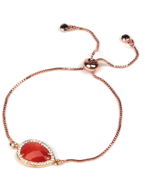 HB617-G Water Drop Glass Stones Elegant Fashion Bracelet