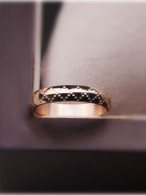 GROSE Overlapping Curve Rose Gold Plated Ring 0