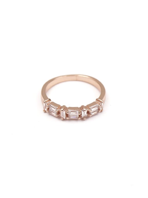Rose Gold Zircon Copper Ring