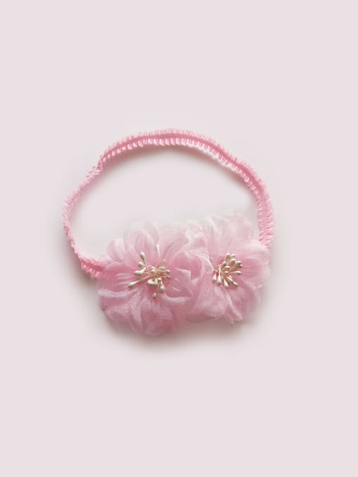 pink Double Flowers bady headband