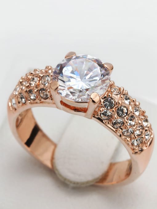 ZK Luxury Noble Design Plating Ring with Zircons 1