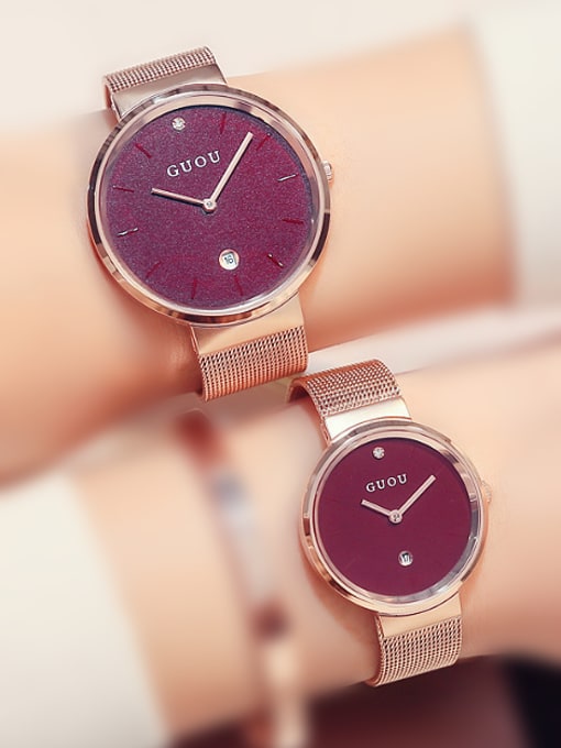 small size GUOU Brand Simple Lovers Watch