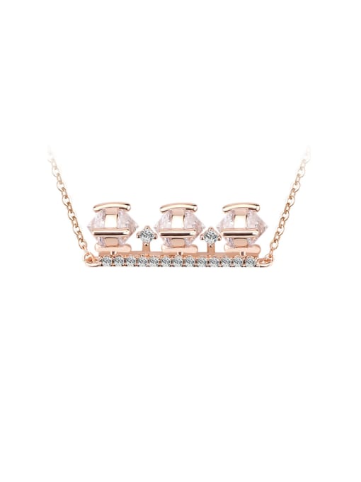 OUXI Simple Style Popular Women Zircon Necklace 0