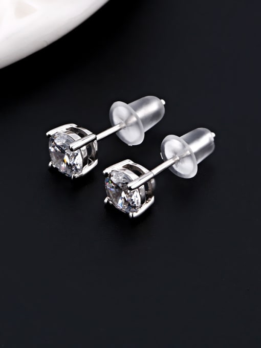 OUXI Simple Tiny Cubic Zircon Stud Earrings 1