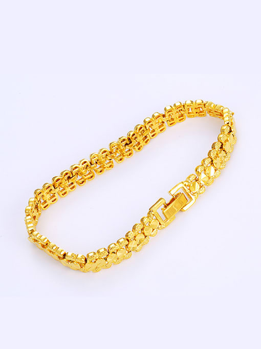 XP Copper Alloy 24K Gold Plated Ethnic style Stamp Women Bracelet 1