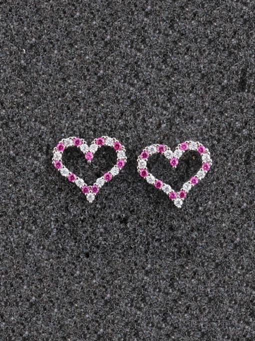 Qing Xing 925 Sterling Silver  Love Heart Fashion And Temperament Earings 0