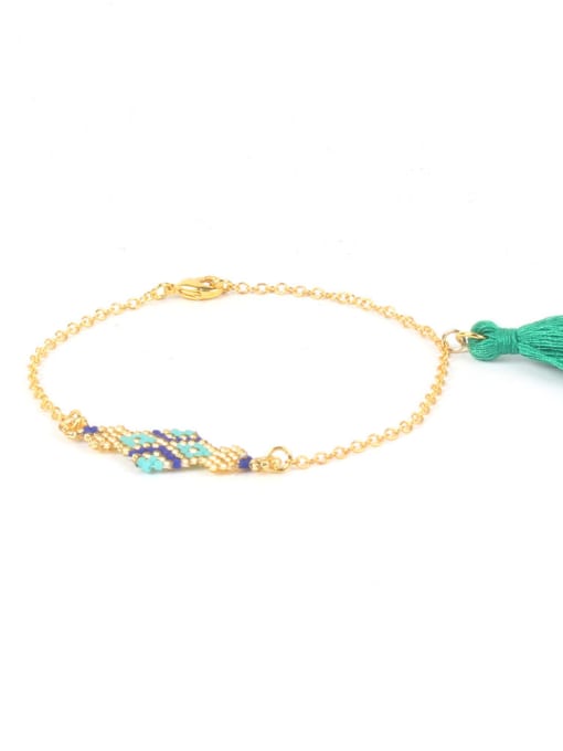 HB548-O Gold Plated Alloy Handmade Fashion Colorful Bracelet