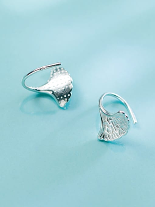 Rosh Women Fresh Leaf Shaped S925 Silver Stud Earrings