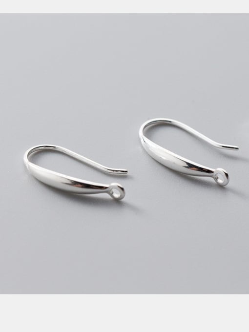 FAN 925 Sterling Silver With Silver Plated Trendy Hook Earrings 1