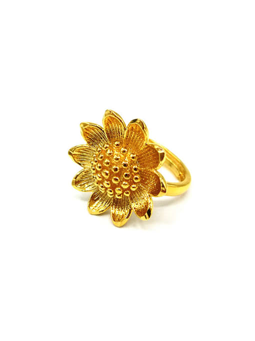 Neayou Women Delicate Sunflower Shaped Ring 0