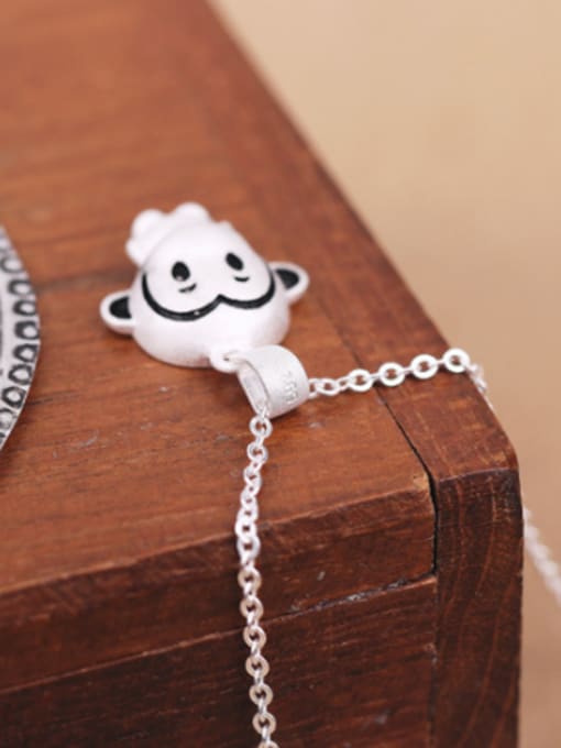 Peng Yuan Lovely Monkey Silver Women Necklace 1