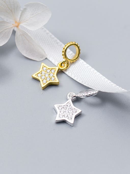 FAN 925 Sterling Silver With Silver Plated Trendy Star Charms 1