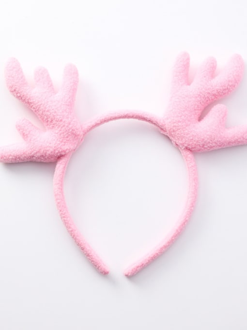A Pink (Hair Hoop) Cute Christmas Antler Downy Hair Hoop