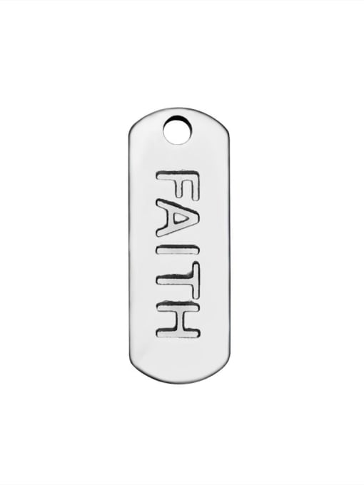 FTime Stainless Steel With Personality Irregular with some words Charms 2
