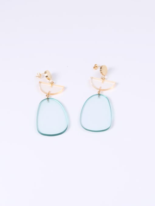 GROSE Alloy With Rose Gold Plated Simplistic Geometric Drop Earrings 0