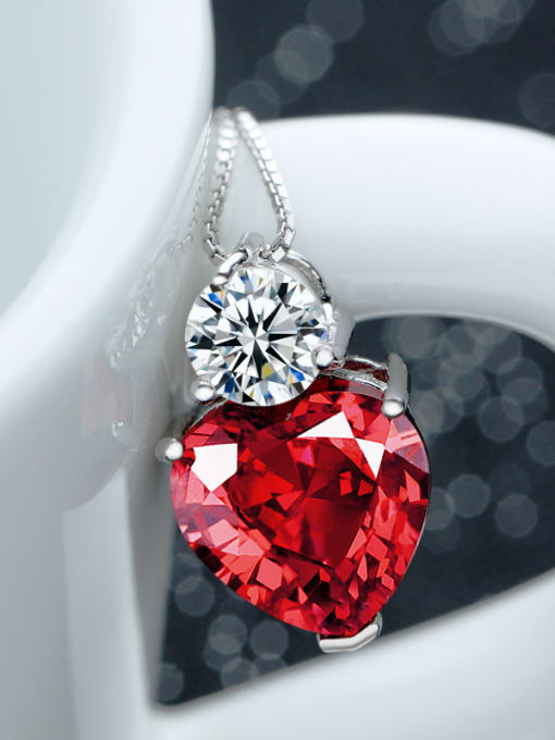 kwan Red Crystal Valentine's Day Gift Pendant 1