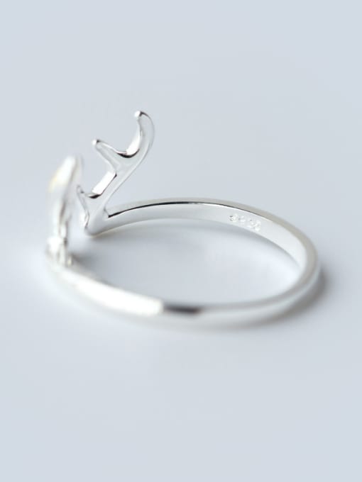 Rosh All-match Open Design Deer Shaped S925 Silver Ring 2