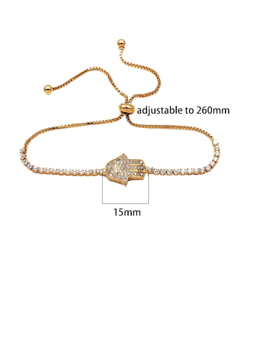 Mo Hai Copper With Cubic Zirconia Personality Geometric Adjustable Bracelets 3