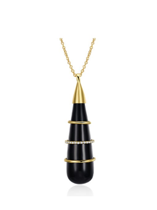 OUXI Fashion Resin Water Drop Necklace 0