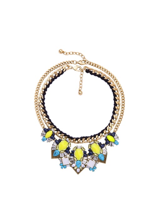 KM Luxury Colorful Multi-layer Women Necklace