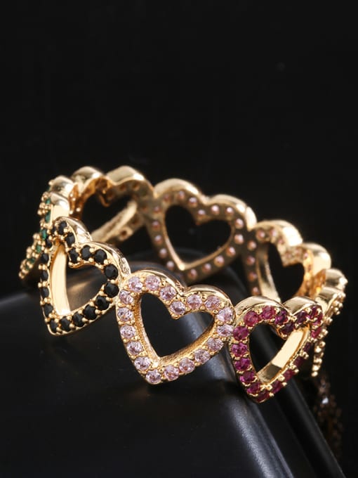 ROSS Copper With  Cubic Zirconia Romantic Heart Rings 2