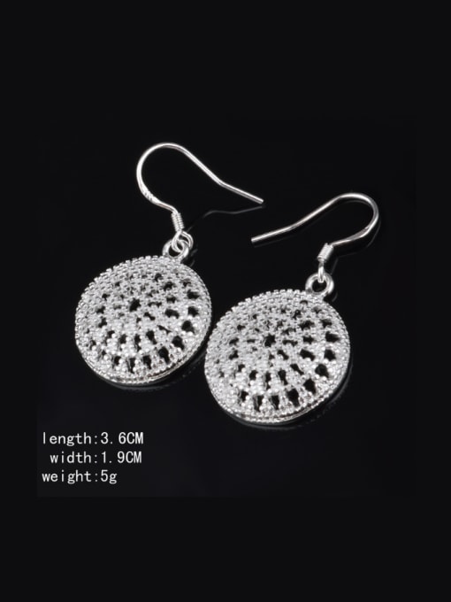 Ya Heng Round Shaped Micro Pave Zircons Hollow Drop Earrings 1