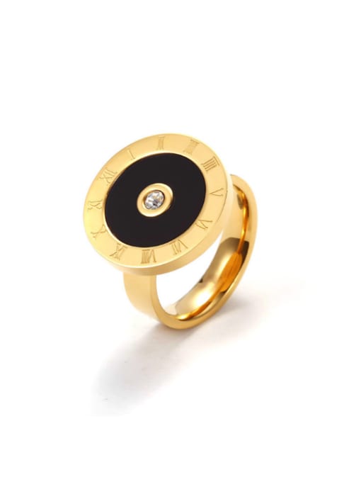 Gold, 8.0 Personality Stainless Steel Signet Rings