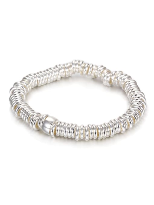 JINDING 925 Silver Plated One Hundred Circles Bracelet