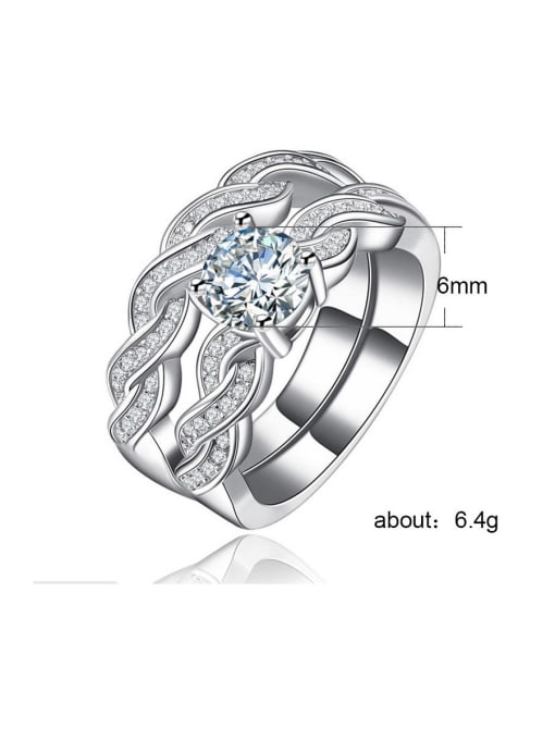 MATCH Copper With Cubic Zirconia  Delicate Irregular Stacking Rings 1